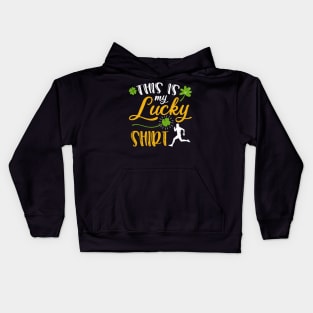 Running This is My Lucky Shirt St Patrick's Day Kids Hoodie